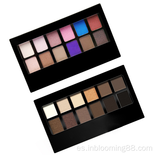 Paleta de sombras de sombras de ojos personalizada de 12 colores personalizados personalizados